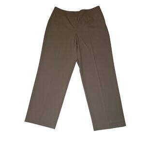 Talbots Petites Stretch Women’s Straight Leg Dress Pants Brown Size 10 Side Zip
